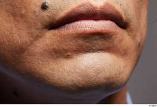 HD Face Skin Moises Molina chin lips mouth skin pores…